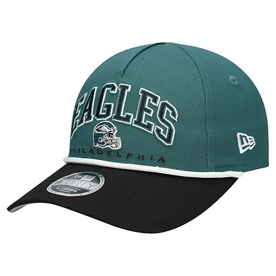Toddler New Era  Green/Black Philadelphia Eagles  Arch COOLERA 9FORTY A-Frame Adjustable Hat