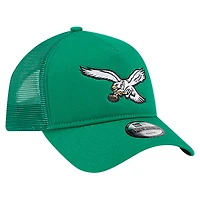 Toddler New Era  Kelly Green Philadelphia Eagles Main 9FORTY A-Frame Trucker Adjustable Hat