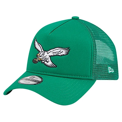 Toddler New Era  Kelly Green Philadelphia Eagles Main 9FORTY A-Frame Trucker Adjustable Hat