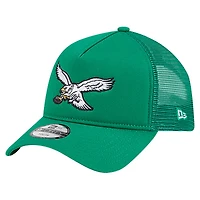 Toddler New Era  Kelly Green Philadelphia Eagles Main 9FORTY A-Frame Trucker Adjustable Hat