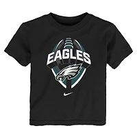 T-shirt Nike noir Philadelphia Eagles Icon Legend Dri-FIT pour tout-petit