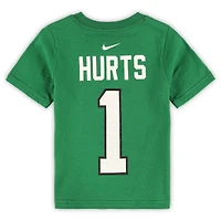 T-shirt Nike Jalen Hurts Kelly Green Philadelphia Eagles pour tout-petit avec nom et numéro de joueur