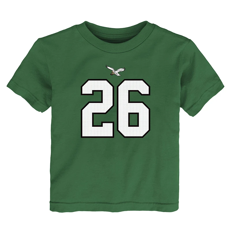 Toddler Nike Saquon Barkley Midnight Green Philadelphia Eagles Player Name & Number T-Shirt