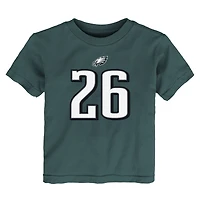 T-shirt Nike Saquon Barkley pour enfant, vert nuit, avec nom et numéro du joueur des Philadelphia Eagles