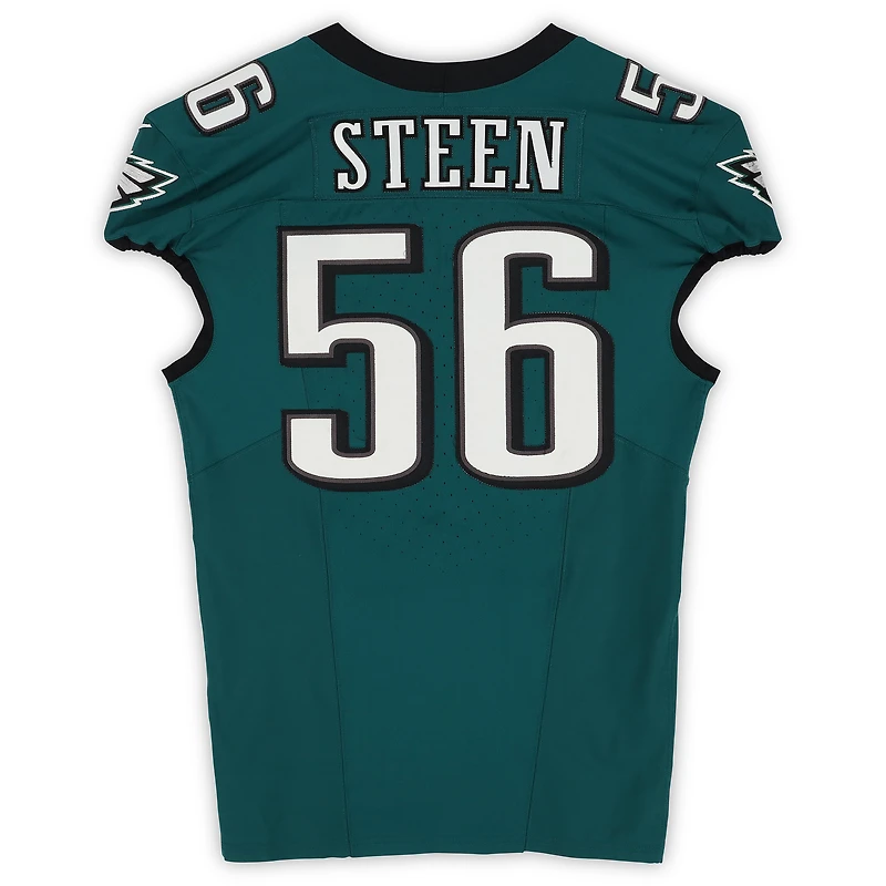 Tyler Steen Philadelphia Eagles Game-Used #56 Midnight Green Jersey vs. Tampa Bay Buccaneers on September 28, 2025