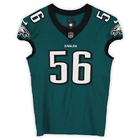 Maillot vert nuit n° 56 porté par Tyler Steen des Eagles de Philadelphie lors du match contre les Buccaneers de Tampa Bay le 28 septembre 2025