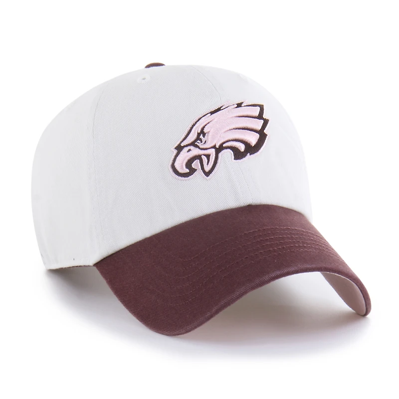 Casquette unisexe ajustable '47 Stone/Bordeaux Philadelphia Eagles Love Letter Clean Up