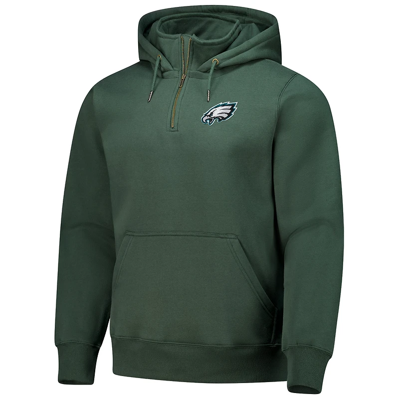 Unisex Dunbrooke  Green Philadelphia Eagles Defender Quarter-Zip Hoodie