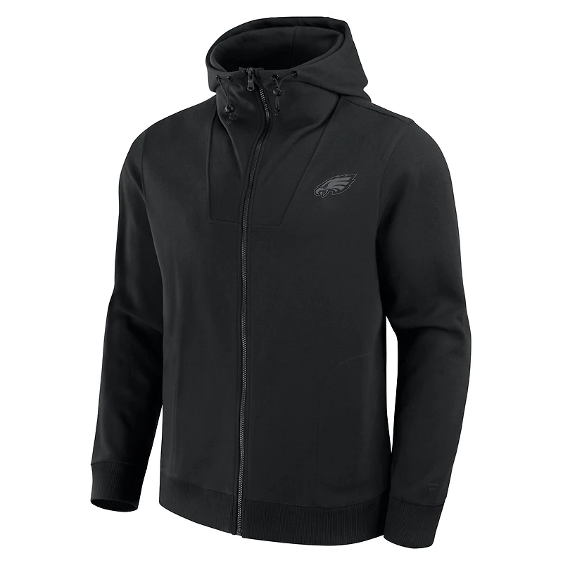 Unisex Fanatics  Black Philadelphia Eagles Front Office Full-Zip Hoodie
