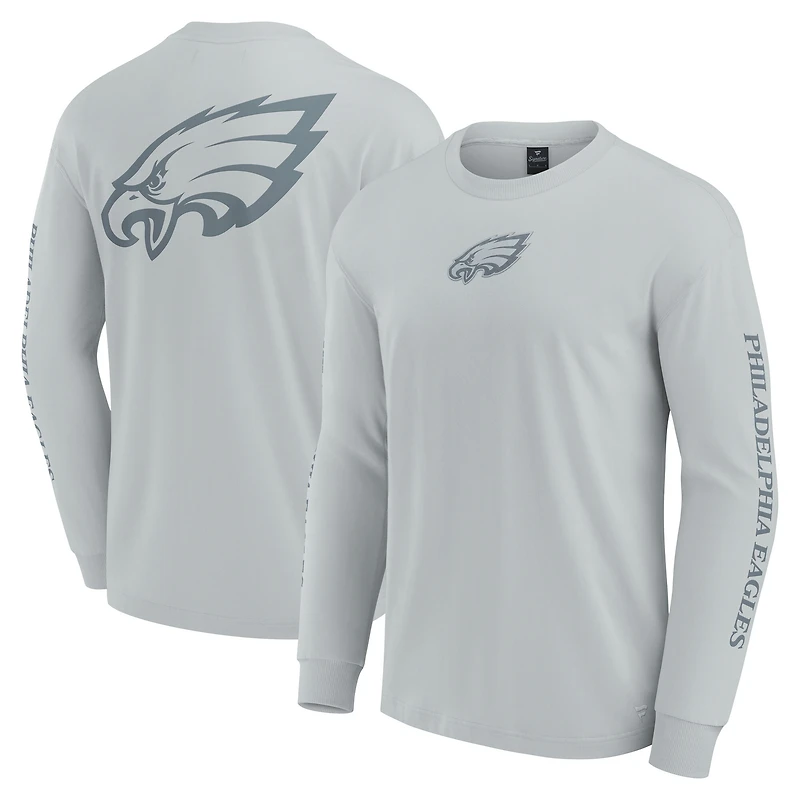 T-shirt unisexe gris à manches longues Elements Strive des Philadelphia Eagles