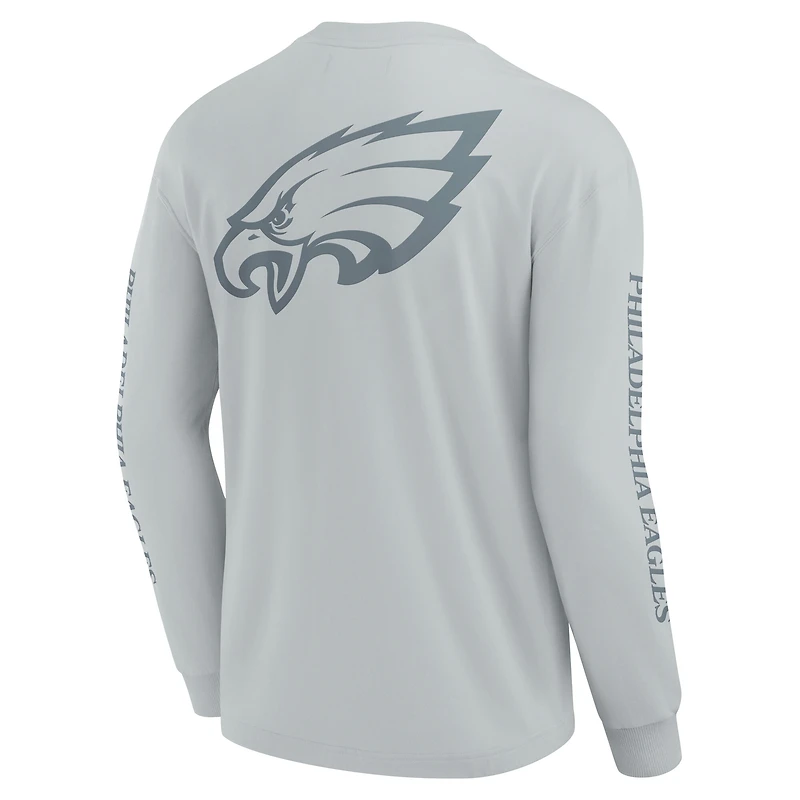 T-shirt unisexe gris à manches longues Elements Strive des Philadelphia Eagles