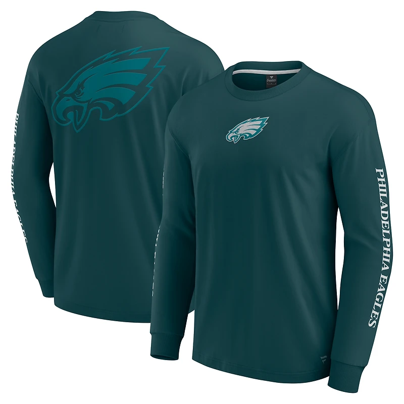 T-shirt unisexe à manches longues Fanatics Midnight Green Philadelphia Eagles Elements Strive
