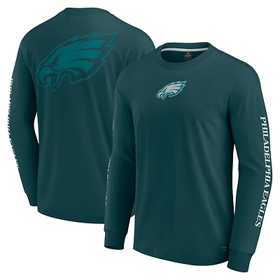 T-shirt unisexe à manches longues Fanatics Midnight Green Philadelphia Eagles Elements Strive
