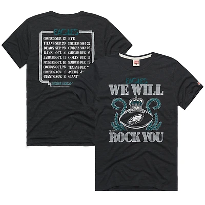 T-shirt unisexe Hommage Charcoal Philadelphia Eagles 2026 NFL Calendar Queen Tri-Blend