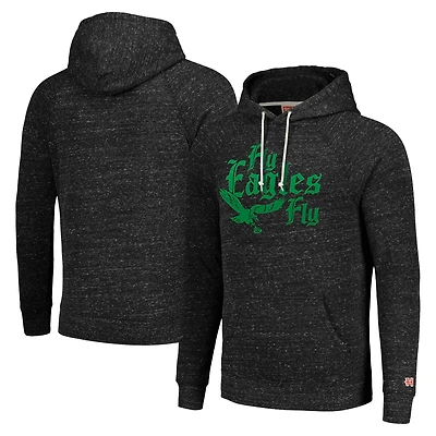 Unisex Homage  Charcoal Philadelphia Eagles Hyperlocal Raglan Pullover Hoodie