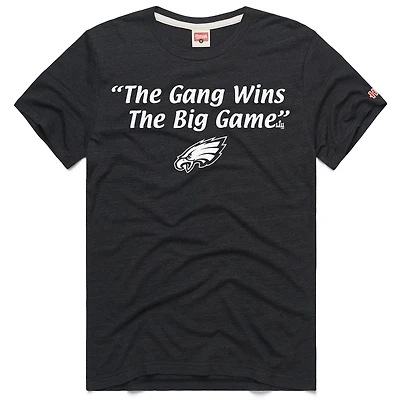 T-shirt unisexe hommage charbon Philadelphia Eagles x It's Always Sunny The Big Game Tri-Blend