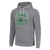 Unisex Homage  Gray Philadelphia Eagles Hyperlocal Raglan Pullover Hoodie