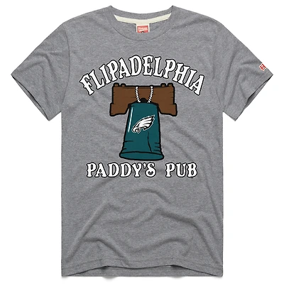 Unisex Homage Gray Philadelphia Eagles x It's Always Sunny Flipadelphia Paddy's Pub Tri-Blend T-Shirt