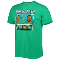 Unisex Homage Randall Cunningham & Reggie White Heather Kelly Green Philadelphia Eagles NFL Jam Retired Tri-Blend T-Shirt