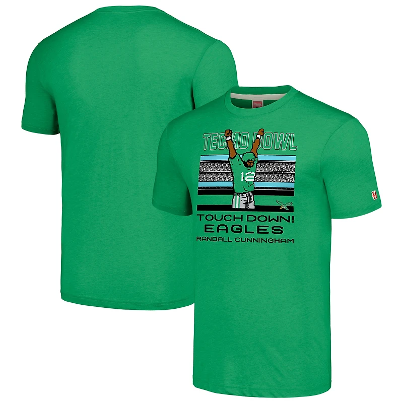 Unisex Homage Randall Cunningham Kelly Green Philadelphia Eagles Tecmo Bowl Retired Player Graphic Tri-Blend T-Shirt