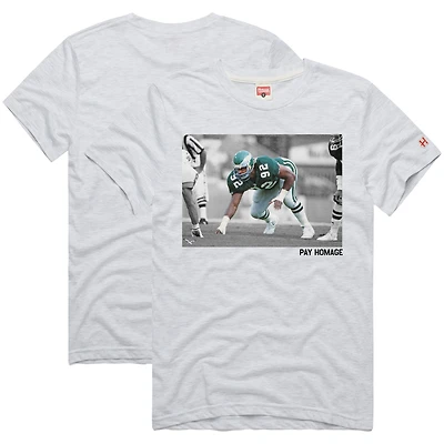 T-shirt unisexe hommage Reggie White Ash Philadelphia Eagles Pay Homage Tri-Blend