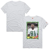 Unisex Homage Reggie White Gray Philadelphia Eagles NFL Topps Trading Card Tri-Blend T-Shirt