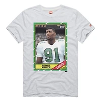 Unisex Homage Reggie White Gray Philadelphia Eagles NFL Topps Trading Card Tri-Blend T-Shirt