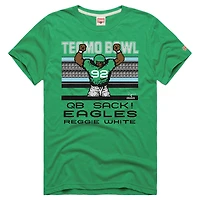 Unisex Homage Reggie White Kelly Green Philadelphia Eagles Tecmo Bowl Retired Player Graphic Tri-Blend T-Shirt