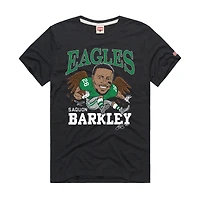 Unisex Homage Saquon Barkley Charcoal Philadelphia Eagles Caricature Player Graphic Tri-Blend T-Shirt
