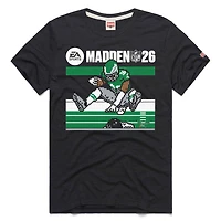 Unisex Homage Saquon Barkley Charcoal Philadelphia Eagles Madden NFL '26 Retro Cover Tri-Blend T-Shirt