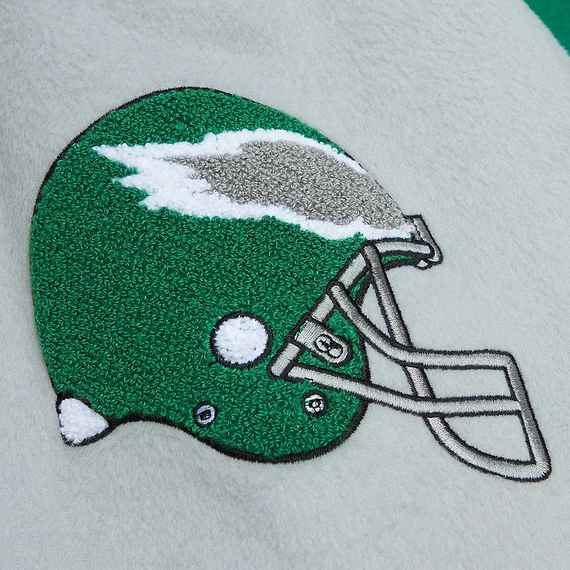 Unisex Mitchell & Ness Kelly Green Philadelphia Eagles Varsity Team Full-Snap Jacket