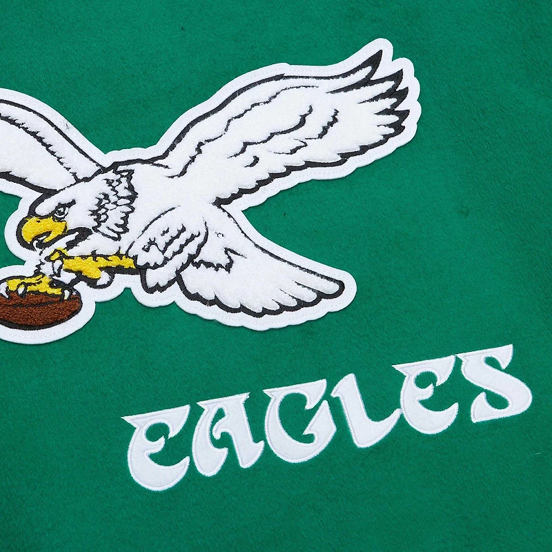 Unisex Mitchell & Ness Kelly Green Philadelphia Eagles Varsity Team Full-Snap Jacket