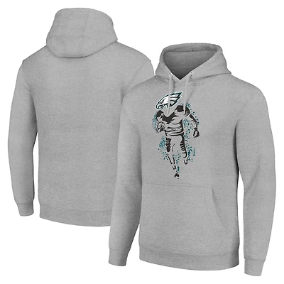 Sweat à capuche unisexe gris chiné avec logo des Philadelphia Eagles