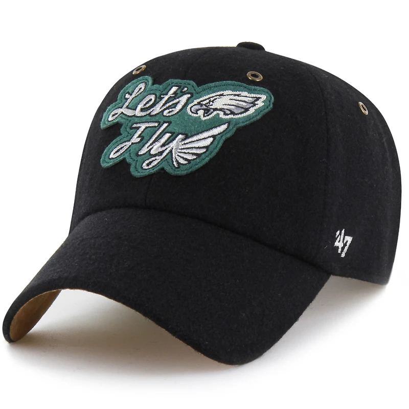 Casquette ajustable unisexe Stoney Clover Lane x '47 Black Philadelphia Eagles Field Goal Clean Up