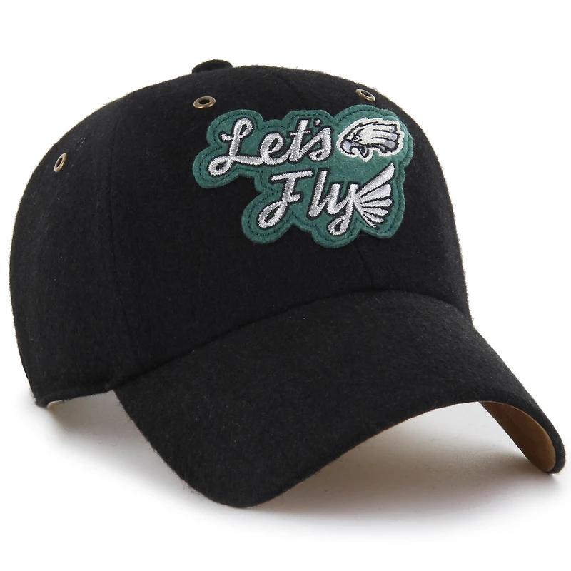 Casquette ajustable unisexe Stoney Clover Lane x '47 Black Philadelphia Eagles Field Goal Clean Up