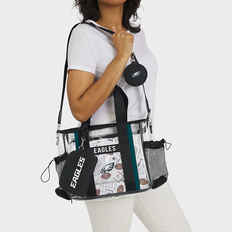 WEAR by Erin Andrews Philadelphia Eagles Clear Stadium Baby Bag