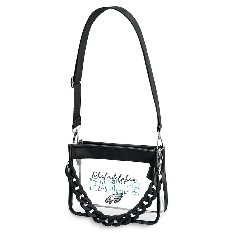 Mini sac bandoulière en plastique à chaîne WEAR by Erin Andrews des Philadelphia Eagles