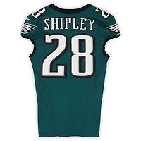Maillot vert nuit n° 28 porté par Will Shipley (Philadelphia Eagles) lors du match contre les Buccaneers de Tampa Bay le 28 septembre 2025