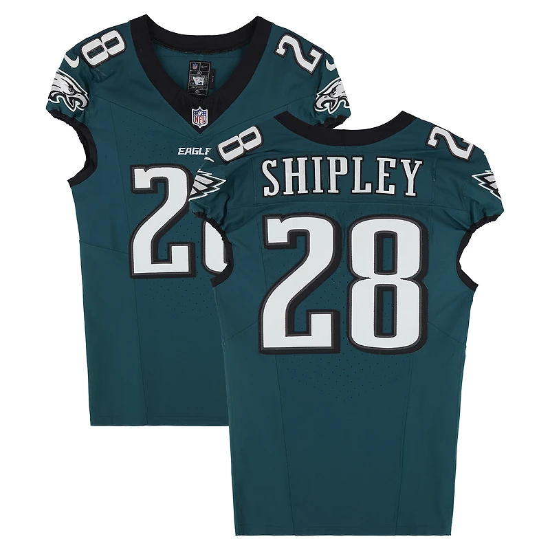 Will Shipley Philadelphia Eagles Game-Used #28 Midnight Green Nike Jersey vs. Cincinnati Bengals on October 27, 2024