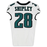 Will Shipley Philadelphia Eagles Game-Used #28 White Jersey vs. Green Bay Packers on November 10, 2025