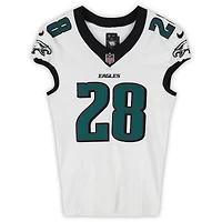 Will Shipley Philadelphia Eagles Game-Used #28 White Jersey vs. Green Bay Packers on November 10, 2025