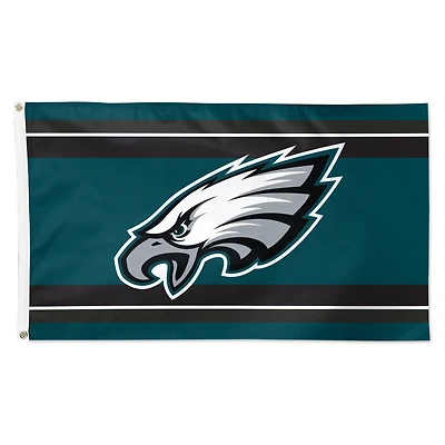 WinCraft Philadelphia Eagles 3' x 5' Drapeau de luxe unilatéral à rayures horizontales