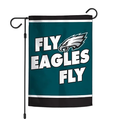 WinCraft Philadelphia Eagles Drapeau de jardin double face avec slogan de l'équipe 12 po x 18 po
