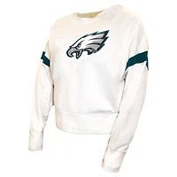 Women's Fanatics  White Philadelphia Eagles Plus Fleece Pullover Sweatshirt