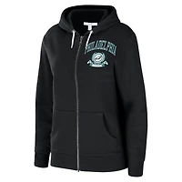Sweat à capuche entièrement zippé noir Philadelphia Eagles pour femme WEAR by Erin Andrews