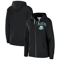 Sweat à capuche entièrement zippé noir Philadelphia Eagles pour femme WEAR by Erin Andrews