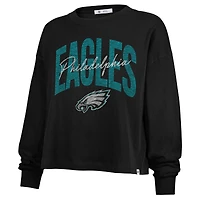 T-shirt à manches longues noir « 47 » pour femme, grande taille, motif Muse Sydney des Philadelphia Eagles