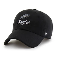 Women's '47  Black Philadelphia Eagles Spirited Clean Up Adjustable Hat