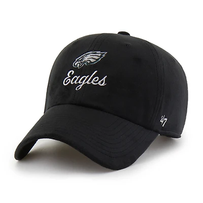 Women's '47 Black Philadelphia Eagles Spirited Clean Up Adjustable Hat