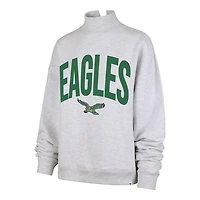 Sweat-shirt à col montant Subtle Muse gris '47 Philadelphia Eagles pour femme